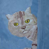 Kitty Is Curious Painting
